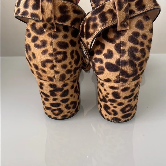 Giavito Rossi Calf Hair Leopard Print Sandals, Sz IT 39 (US 9) - Picture 7 of 9